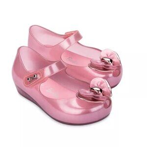 Mini Melissa Mini Ultragirl Barbie Mary Jane Flats Open Toe Shoes Size T8
